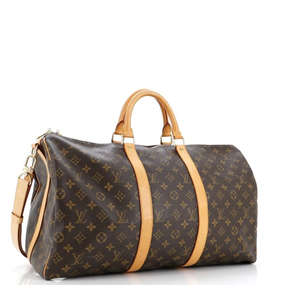 Louis Vuitton Keepall Bandouliere Bag Monogram Canvas 50 Brown - Picture 2 of 9